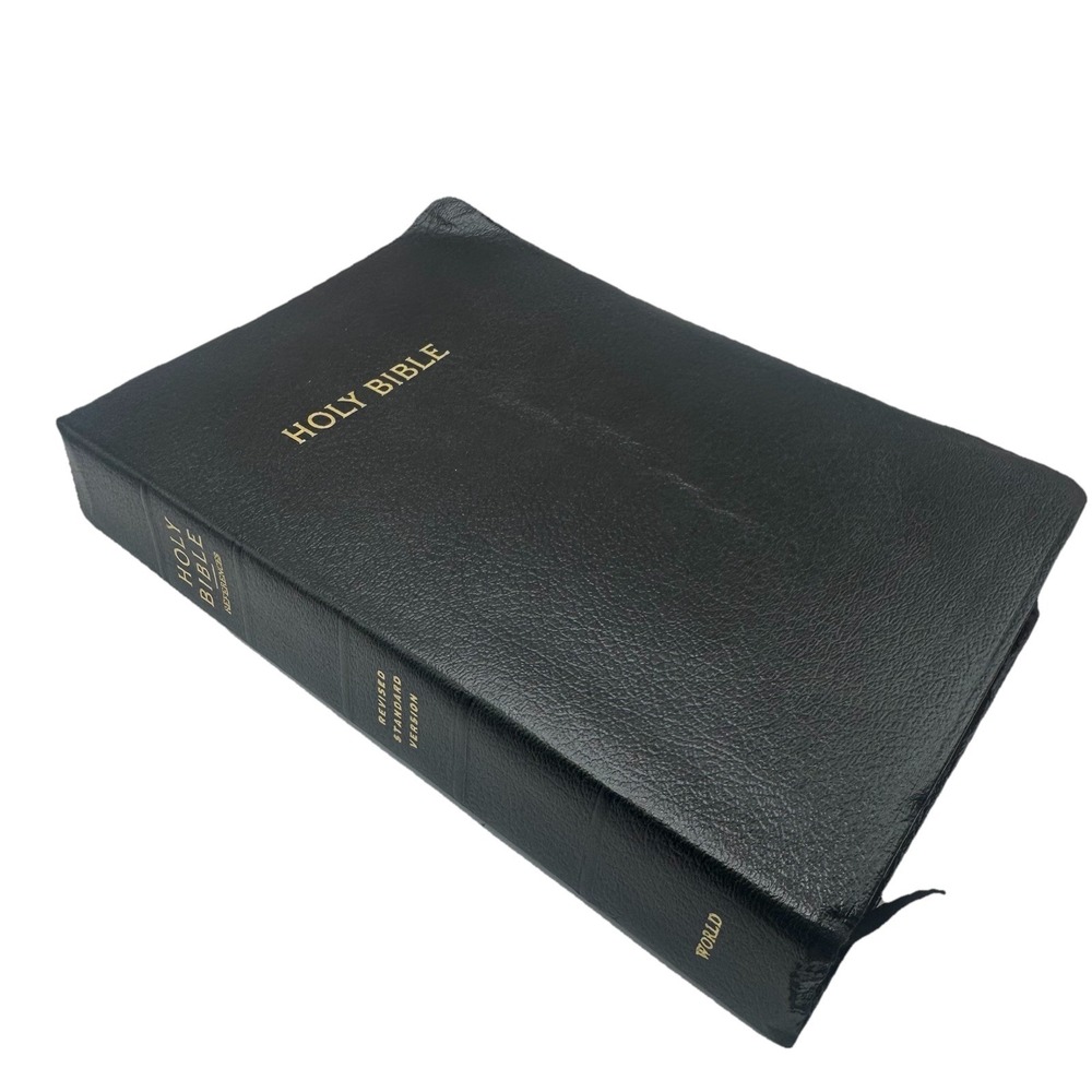 VTG Bible RSV Revised Standard Version World 3906C Leather Large Print Bookmark